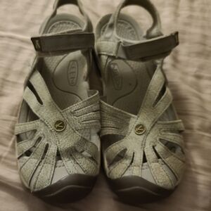 Keen Gray Closed-Toe Sandals with Velcro Strap